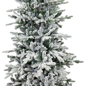 HomeRoots 6' Slender Flocked Pine Christmas Tree – Elegant, Space-Saving Holiday Centerpiece for Small Spaces 666706
