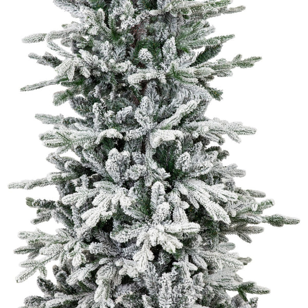 HomeRoots 6' Slender Flocked Pine Christmas Tree – Elegant, Space-Saving Holiday Centerpiece for Small Spaces 666706