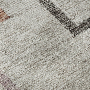 HomeRoots 10' Taupe, Purple & Copper Geometric Washable Area Rug with UV Protection for Stylish Spaces 666725