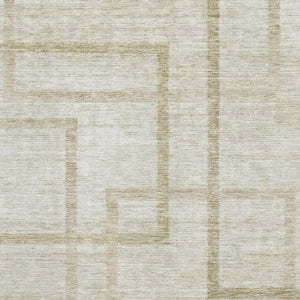 HomeRoots 5' X 8' Washable Beige & Taupe Geometric Area Rug with UV Protection - Durable, Stylish & Easy-Care 666737