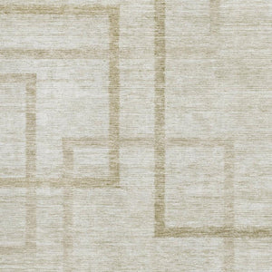 HomeRoots 8' X 10' Beige and Taupe Geometric Area Rug - Washable, Stain Resistant, UV Protected for Busy Homes 666739