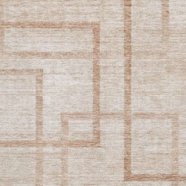 HomeRoots 10' X 14' Coral and Rust Geometric Area Rug – Washable, UV Protected, Stylish for Any Space! 666747
