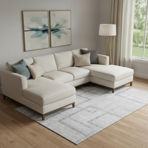 HomeRoots 10' Gray and Silver Geometric Washable Area Rug – Durable, UV-Protected, Stylish for Any Space! 666753