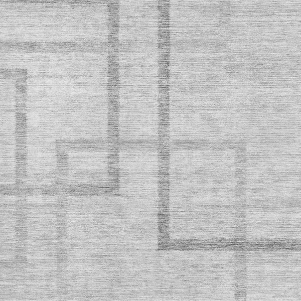 HomeRoots 10' Gray and Silver Geometric Washable Area Rug – Durable, UV-Protected, Stylish for Any Space! 666753