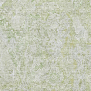 HomeRoots 5' X 8' Green and Ivory Abstract Washable Area Rug with UV Protection for High-Traffic Spaces 666809