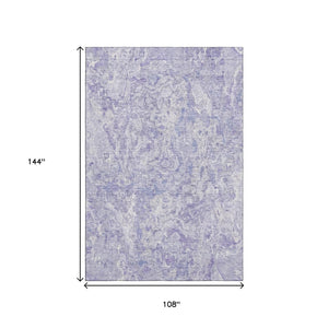 HomeRoots 9' X 12' Abstract Plum and Ivory Area Rug - Washable, UV-Protected, Stylish & Family-Friendly Design 666818