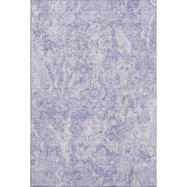 HomeRoots 9' X 12' Abstract Plum and Ivory Area Rug - Washable, UV-Protected, Stylish & Family-Friendly Design 666818