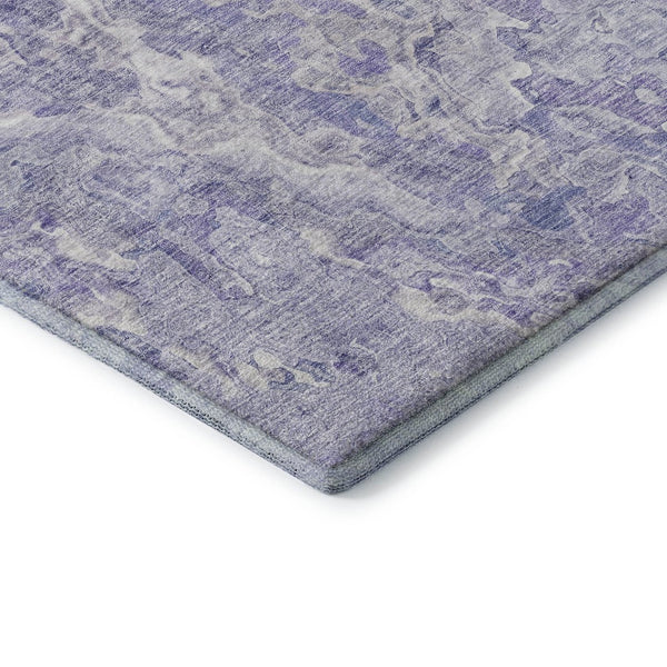 HomeRoots 9' X 12' Abstract Plum and Ivory Area Rug - Washable, UV-Protected, Stylish & Family-Friendly Design 666818
