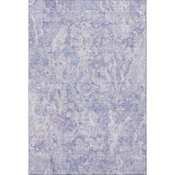 HomeRoots 9' X 12' Abstract Plum and Ivory Area Rug - Washable, UV-Protected, Stylish & Family-Friendly Design 666818