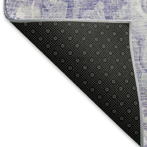 HomeRoots 10' X 14' Plum and Ivory Abstract Area Rug - Stylish, Washable, UV-Protected for Busy Homes! 666819