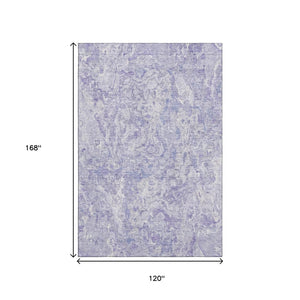 HomeRoots 10' X 14' Plum and Ivory Abstract Area Rug - Stylish, Washable, UV-Protected for Busy Homes! 666819