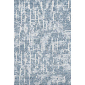 HomeRoots 8' X 10' Blue and Ivory Washable Area Rug with UV Protection – Durable, Stylish, and Stain-Resistant! 666846