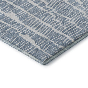 HomeRoots 8' X 10' Blue and Ivory Washable Area Rug with UV Protection – Durable, Stylish, and Stain-Resistant! 666846