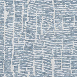 HomeRoots 10' X 14' Blue and Ivory Vermicular Washable Area Rug - Stain-Resistant, UV Protected, Stylish Design 666848
