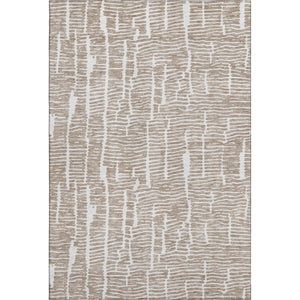 HomeRoots 8' X 10' Brown Ivory Area Rug - Washable, UV Protected, Durable Design for Modern & Classic Spaces 666852