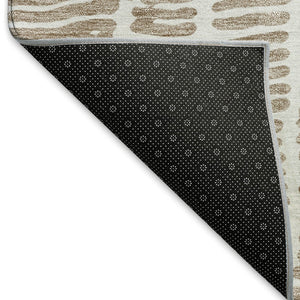 HomeRoots 8' X 10' Brown Ivory Area Rug - Washable, UV Protected, Durable Design for Modern & Classic Spaces 666852