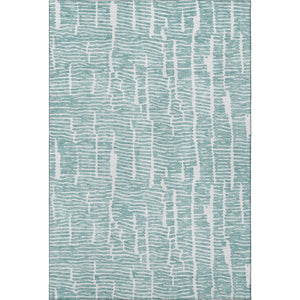 HomeRoots 9' X 12' Teal and Ivory Washable Area Rug with UV Protection - Durable, Stylish & Easy to Clean! 666865