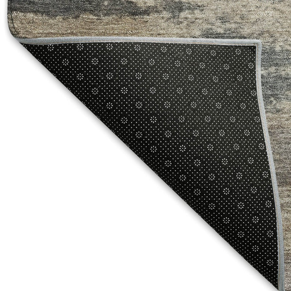 HomeRoots 10' X 14' Abstract Washable Area Rug in Gray, Beige & Ivory - Durable, UV Protected, Stylish Design 666872