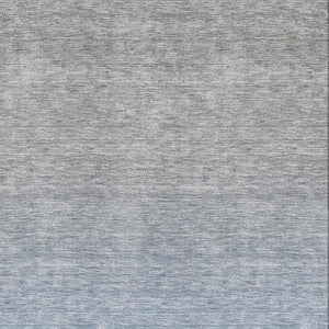HomeRoots 5' X 8' Blue-Gray Ombre Area Rug - Washable, UV-Protected, Soft Design for Modern Homes & Pets 666892