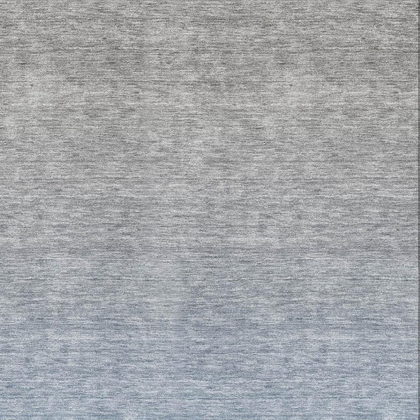 HomeRoots 5' X 8' Blue-Gray Ombre Area Rug - Washable, UV-Protected, Soft Design for Modern Homes & Pets 666892