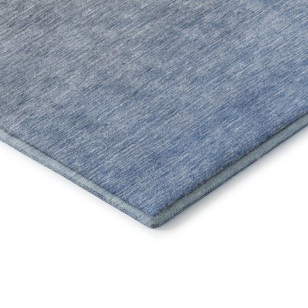 HomeRoots 10' Blue and Gray Ombre Washable Area Rug with UV Protection – Perfect for Modern Living Spaces! 666896