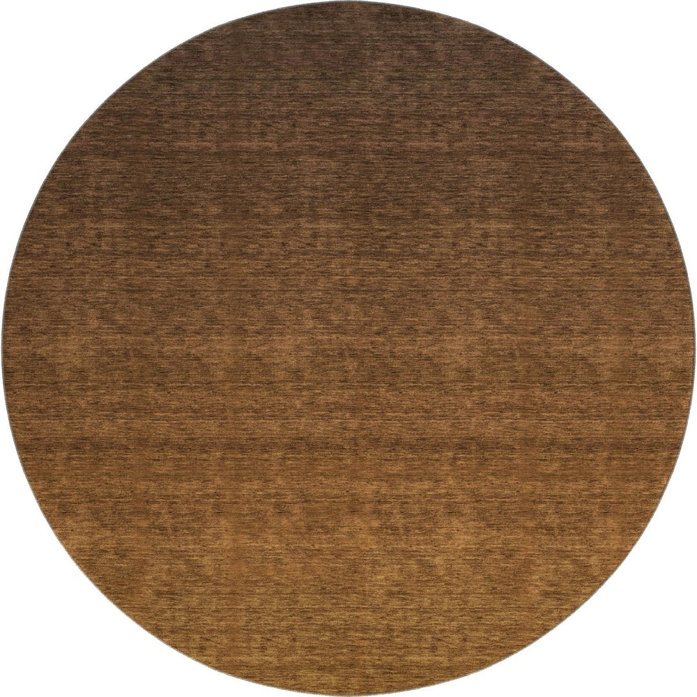 HomeRoots 8' Chocolate and Gray Ombre Round Rug – Washable, Durable, UV-Protected for Stylish Everyday Living 666899