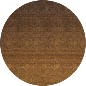HomeRoots 8' Chocolate and Gray Ombre Round Rug – Washable, Durable, UV-Protected for Stylish Everyday Living 666899