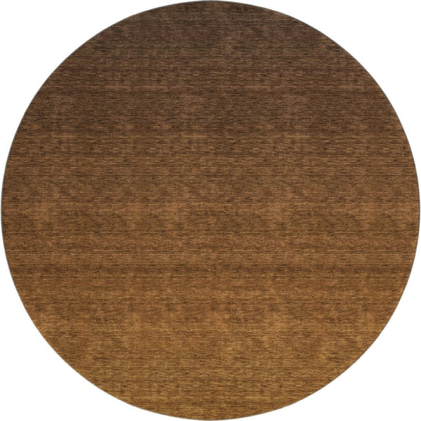 HomeRoots 8' Chocolate and Gray Ombre Round Rug – Washable, Durable, UV-Protected for Stylish Everyday Living 666899