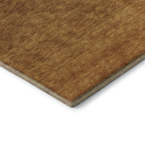 HomeRoots 8' Chocolate and Gray Ombre Round Rug – Washable, Durable, UV-Protected for Stylish Everyday Living 666899