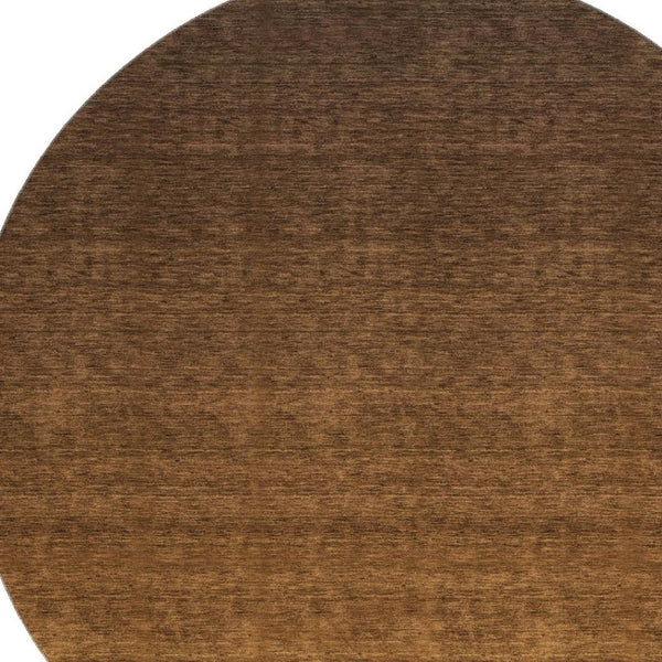 HomeRoots 8' Chocolate and Gray Ombre Round Rug – Washable, Durable, UV-Protected for Stylish Everyday Living 666899