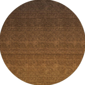 HomeRoots 8' Chocolate and Gray Ombre Round Rug – Washable, Durable, UV-Protected for Stylish Everyday Living 666899