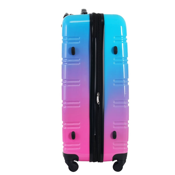 English Elm Hardshell Polycarbonate 3 Piece Luggage Set Spinner Wheels Tsa Lock Expandable Travel Blue+Red N732P184448W
