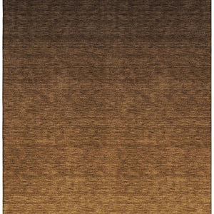 HomeRoots 8' X 10' Ombre Area Rug in Chocolate and Gray - Washable, UV Protected, Durable for Busy Homes 666900