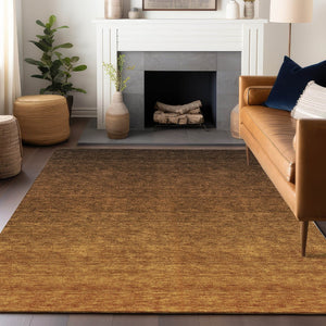 HomeRoots 10' X 14' Chocolate to Gray Ombre Washable Area Rug - UV Protected, Stain Resistant, Modern Style 666902