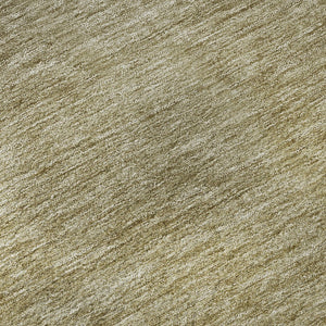 HomeRoots 8' Gold and Beige Ombre Round Rug - Washable, UV-Protected, Durable, Stylish for High-Traffic Areas 666905