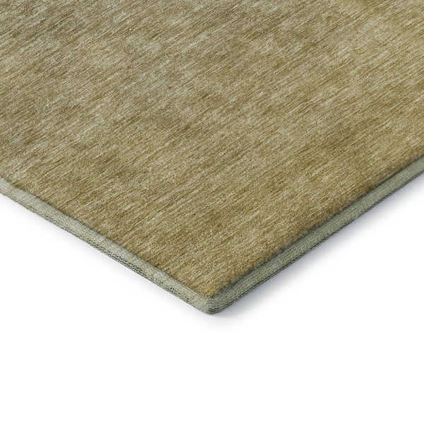 HomeRoots 8' X 10' Gold and Beige Ombre Area Rug - Stylish, Washable, UV-Protected for Homes with Kids & Pets 666906