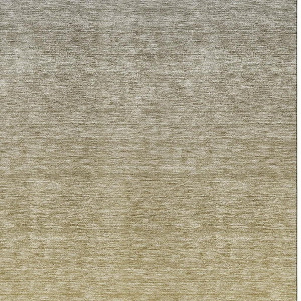 HomeRoots 10' X 14' Gold & Beige Ombre Area Rug - Stylish, Washable, UV-Protected for Kids & Pets in Your Home 666908
