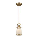 Brooksdale 5'' Wide 1-Light Mini Pendant - Satin Brass 66691-1 Elk Lighting