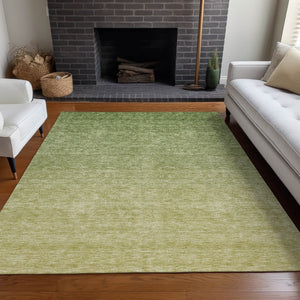 HomeRoots 5' X 8' Ombre Area Rug in Green and Gray - Washable, UV Protected, Stylish for Any Room! 666910