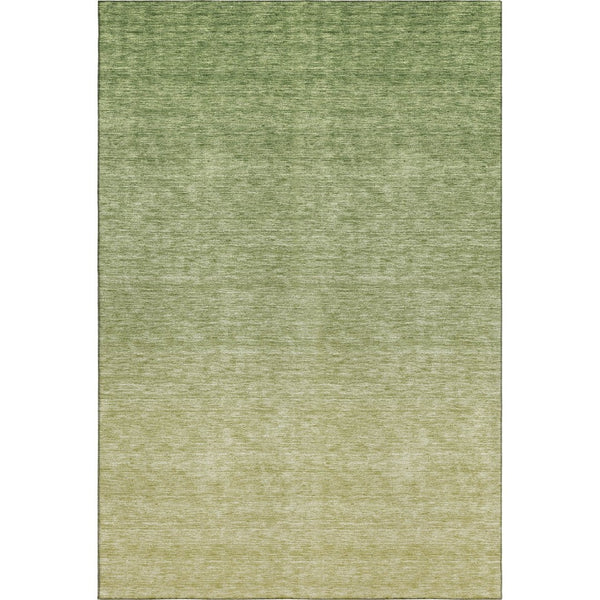 HomeRoots 5' X 8' Ombre Area Rug in Green and Gray - Washable, UV Protected, Stylish for Any Room! 666910