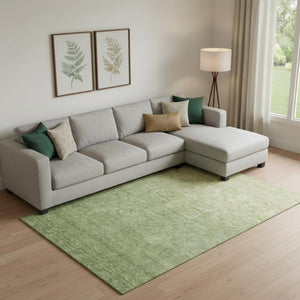 HomeRoots 10' X 14' Green Ombre Area Rug - Washable, UV-Protected, Stain Resistant for Modern Living Spaces 666914