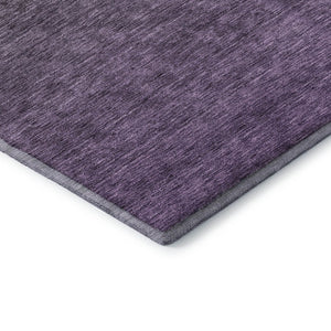HomeRoots 8' Purple and Green Ombre Washable Round Rug with UV Protection, Stain Resistance & Modern Style 666917