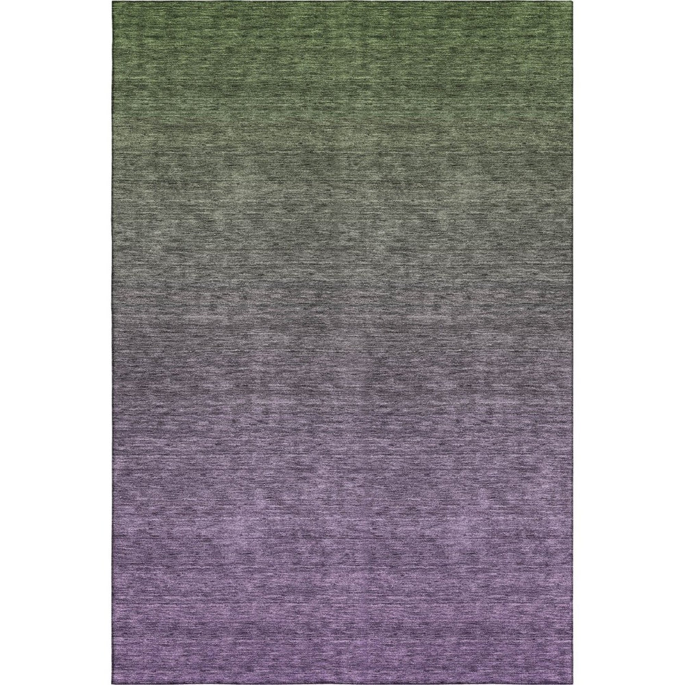 HomeRoots 9' X 12' Ombre Purple-Green Washable Area Rug - UV Protected, Durable, Stain-Resistant & Stylish 666919