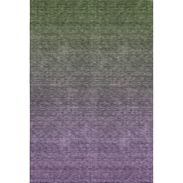 HomeRoots 9' X 12' Ombre Purple-Green Washable Area Rug - UV Protected, Durable, Stain-Resistant & Stylish 666919