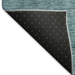HomeRoots 5' X 8' Teal-Gray Ombre Area Rug - Washable, UV-Protected, Durable & Perfect for Busy Homes! 666922