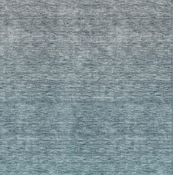 HomeRoots 8' X 10' Teal and Gray Ombre Area Rug - Washable, UV-Protected, Stylish for Family Rooms & More! 666924