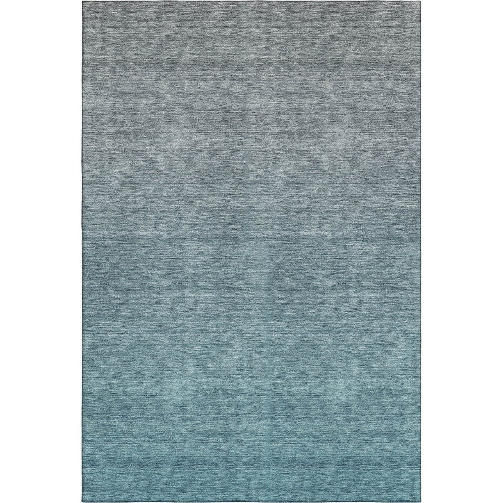 HomeRoots 10' Teal and Gray Ombre Washable Area Rug – UV Protected, Durable, Stylish for Busy Households 666926