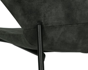 Sunpan ERIC Dining Chair - Stylish Nono Dark Green Upholstery with Mid-Century Design & Modern Comfort 107512