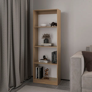English Elm Verdi 5-Shelf Bookcase in Macadamia White – Durable Engineered Wood Storage for Books & Decor B092P315584
