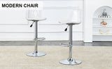 English Elm Modern Minimalist Bar Chairs and Bar Stools. Can Rotate 360 ° and Adjust Lifting. Pet Backrest and Pu Seats. Set Of 2. Suitable For Bars, Restaurants, and Front Desk Cashiers. W1151P172644